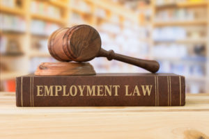 employment law book with gavel